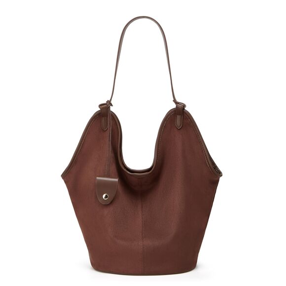 Handbags - 9128 Slouchy Suede Hobo Tote Bag Trendy Suede Purse Large Capacity Shoulder